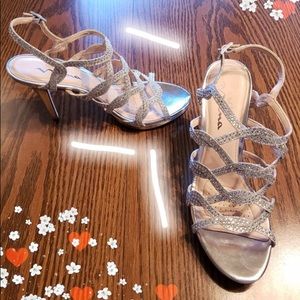 Silver Sparkly Heels